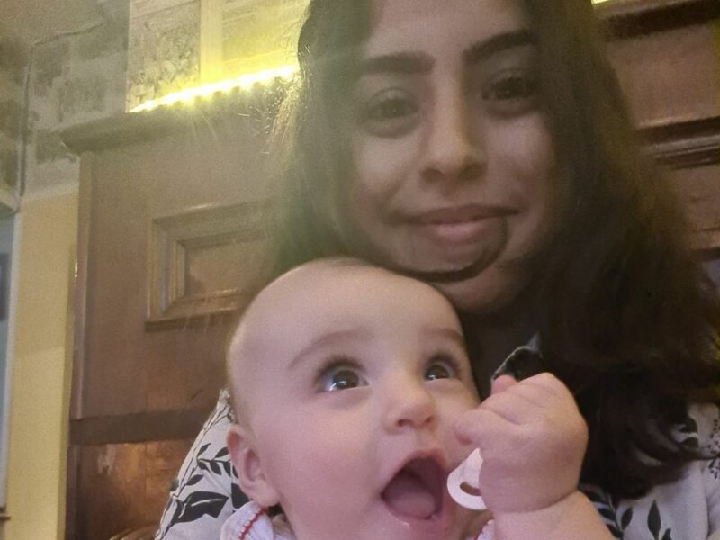 Demi and her niece doing a challenge to raise money for Hope and Homes for Children