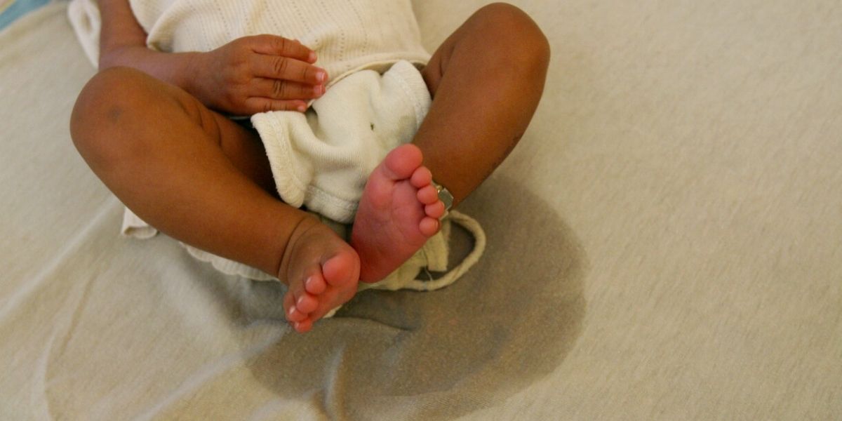 A child in a baby home in Sudan, a country which is very vulnerable to climate change