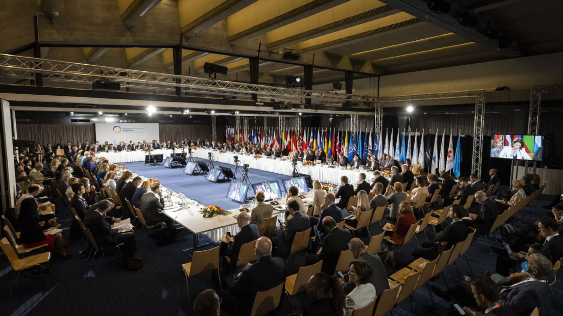 Image is of Ukraine Recovery Conference